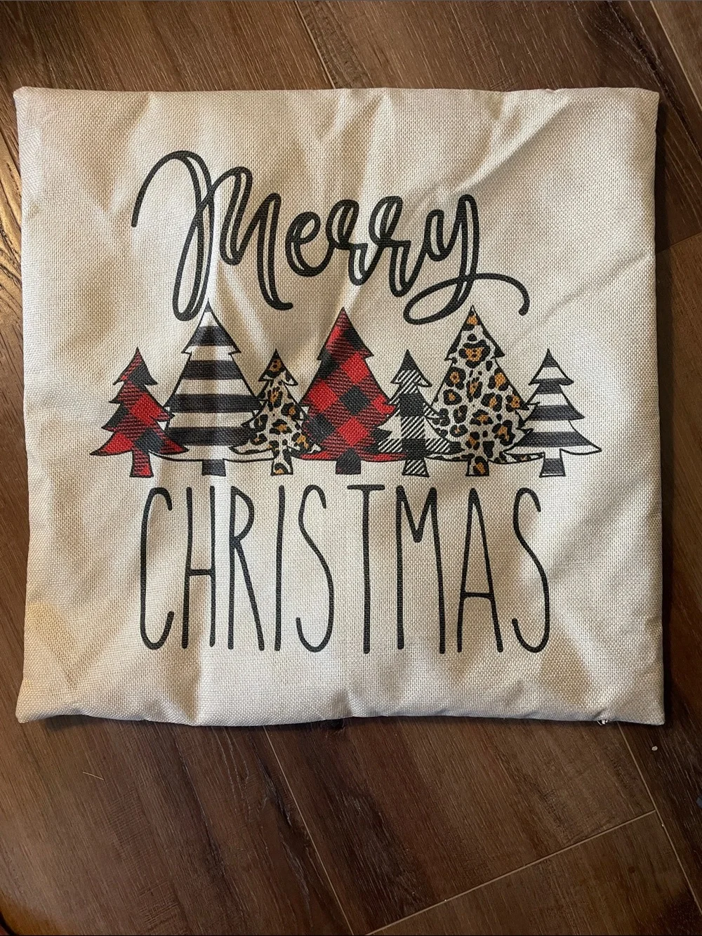 “Merry Christmas” Decorative Throw Pillow Cover
